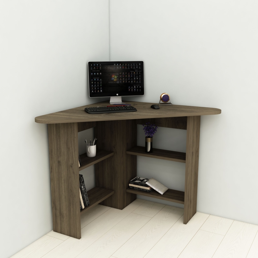Mesa de trabalho CORNER 73,8x80 cm castanho