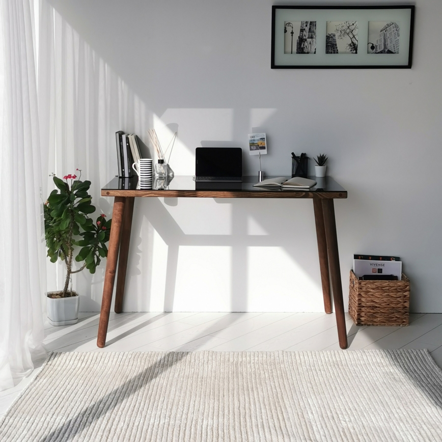 Mesa de trabalho COZY 73x110 cm pinho/preto