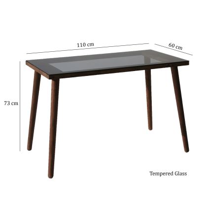 Mesa de trabalho COZY 73x110 cm pinho/preto