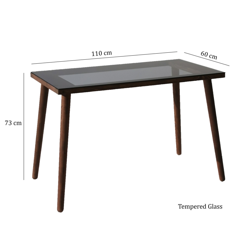 Mesa de trabalho COZY 73x110 cm pinho/preto