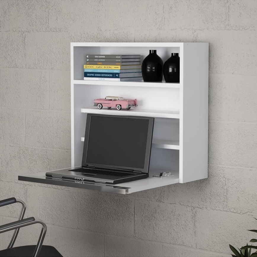 Mesa de trabalho dobrável VIOLIN 64x37 cm branco