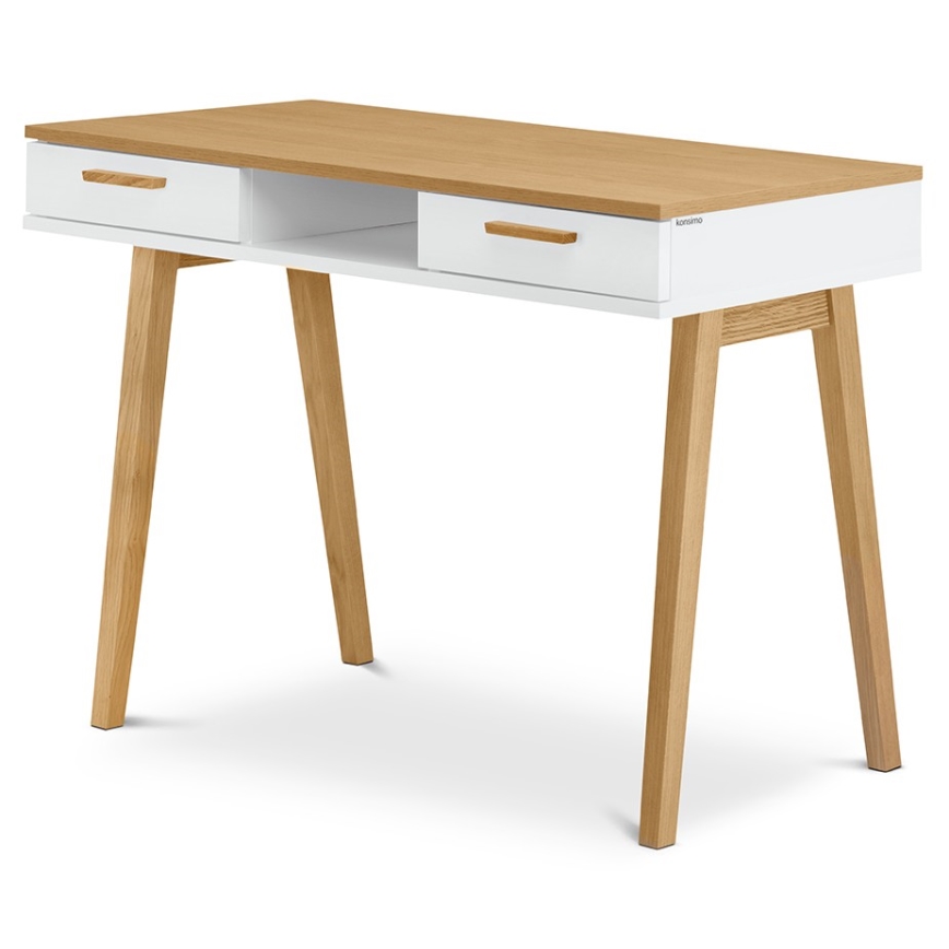 Mesa de trabalho FRISK 75x100 cm carvalho/branco