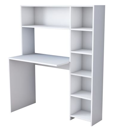 Mesa de trabalho com prateleira RANI 113,2x141,8 cm branco