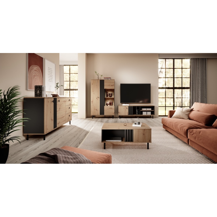 Mesa de TV BADIA carvalho/antracite