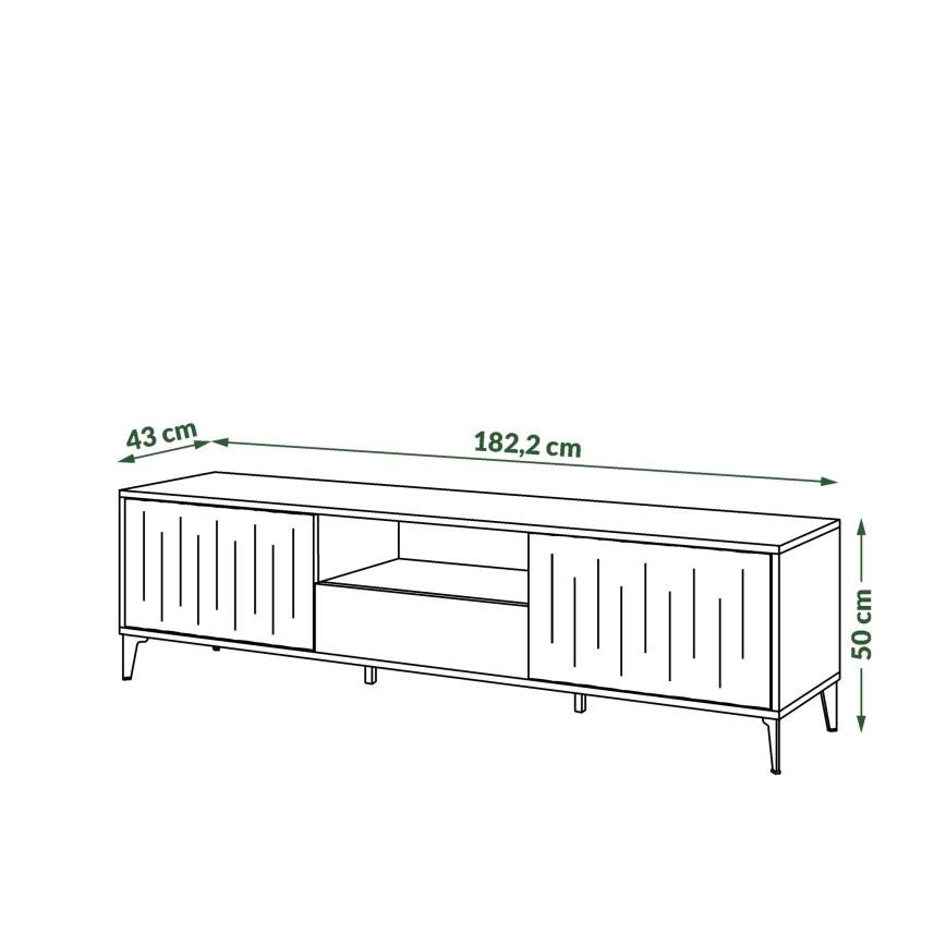 Mesa de TV com gaveta RONJA taupe/preto