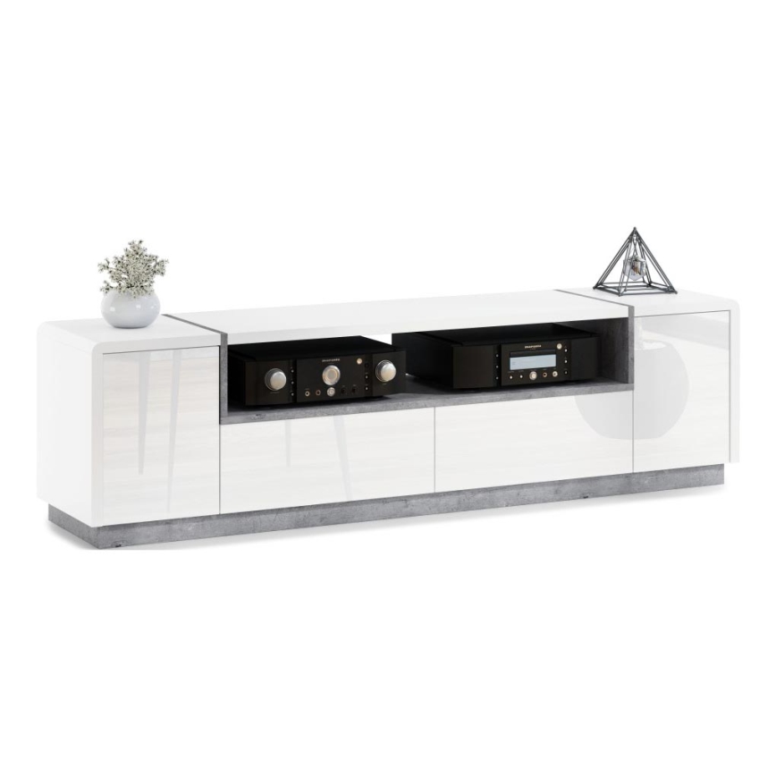 Mesa de TV FRED branco/cinzento