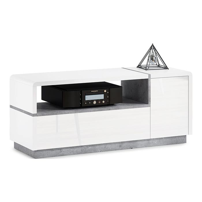 Mesa de TV FRED branco/cinzento