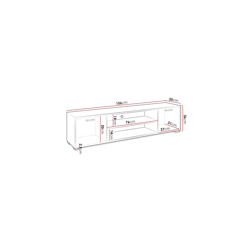 Mesa de TV GIMREN 36x156 cm branco