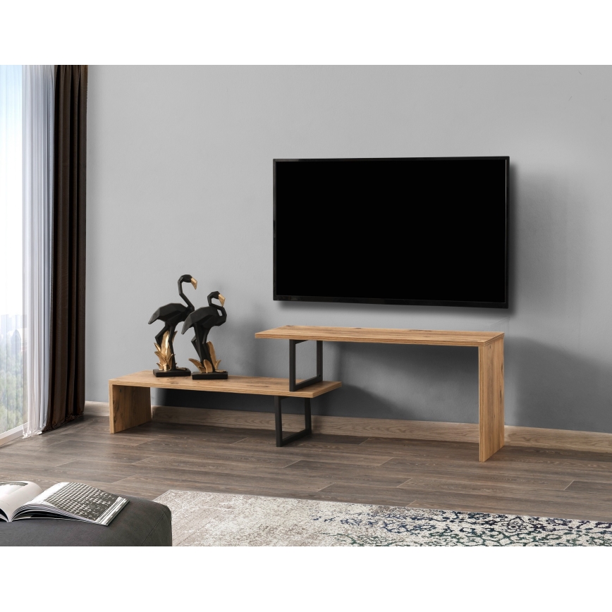 Mesa de TV OVIT 44x153 cm castanho/preto