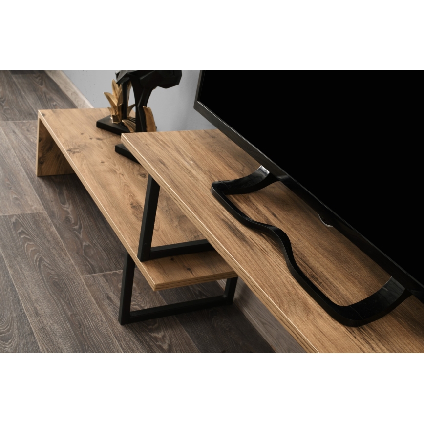 Mesa de TV OVIT 44x153 cm castanho/preto