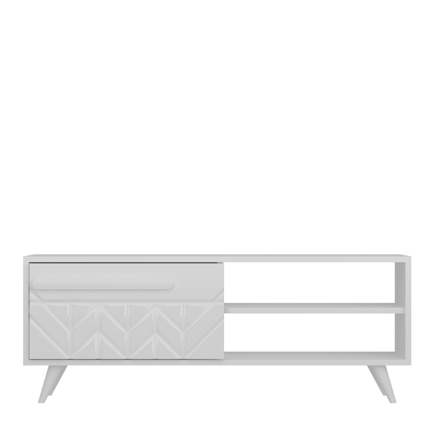 Mesa de TV VENEDIK 43,7x120 cm branco