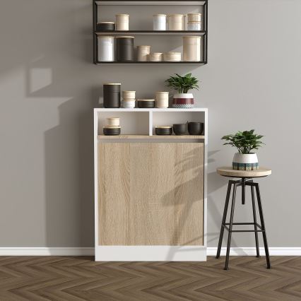Mesa dobrável BRACKED 96x70 cm branco/marrom