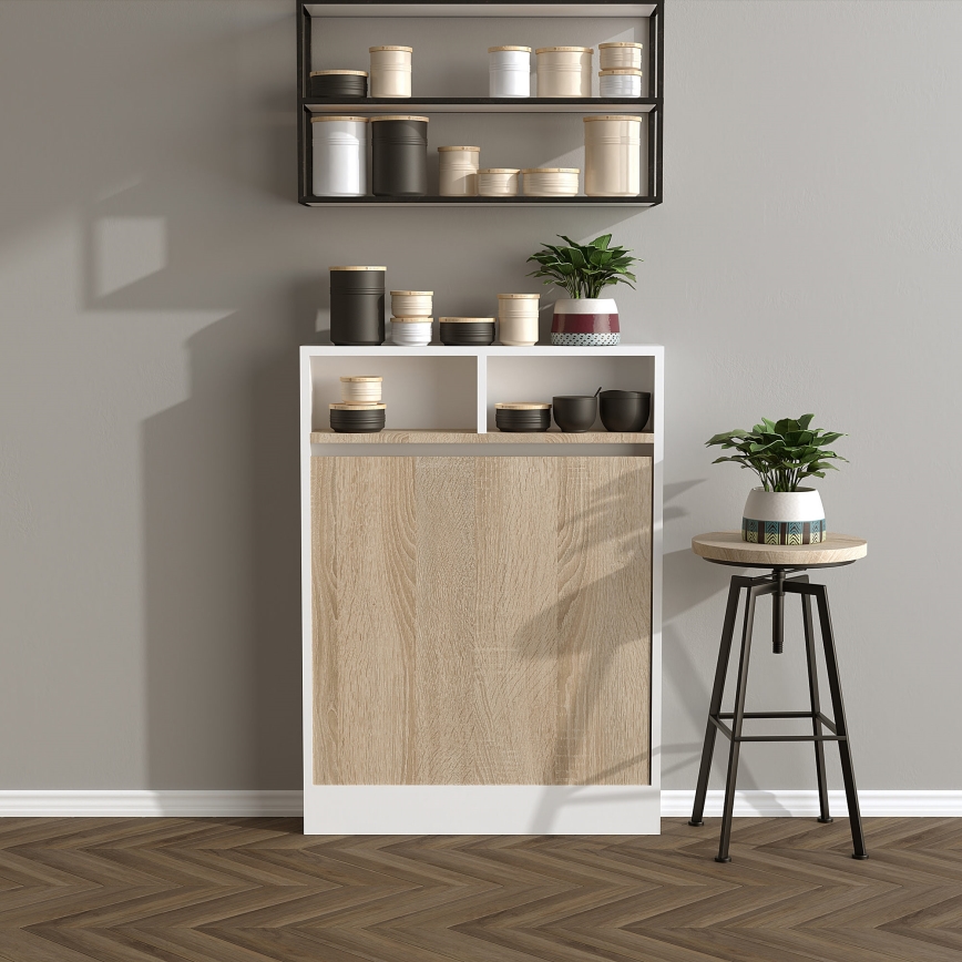 Mesa dobrável BRACKED 96x70 cm branco/marrom