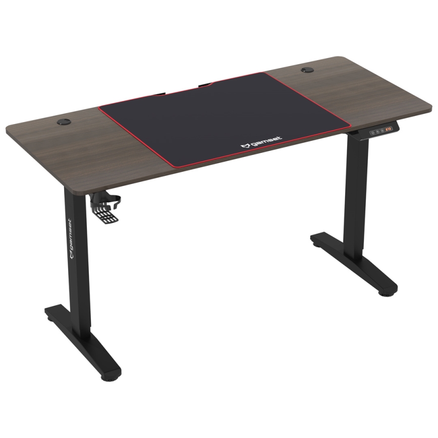 Mesa de jogo ajustável em altura CONTROL 140x60 cm castanho/preto