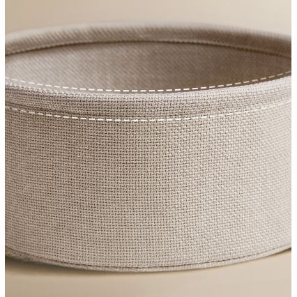 Mesa lateral com tomadas embutidas e portas USB NOIRA bege/branco