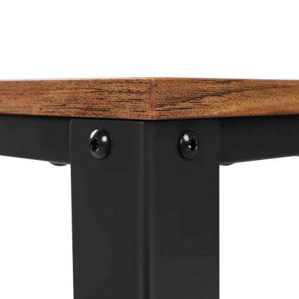 Mesa lateral ELDUR castanha/preta