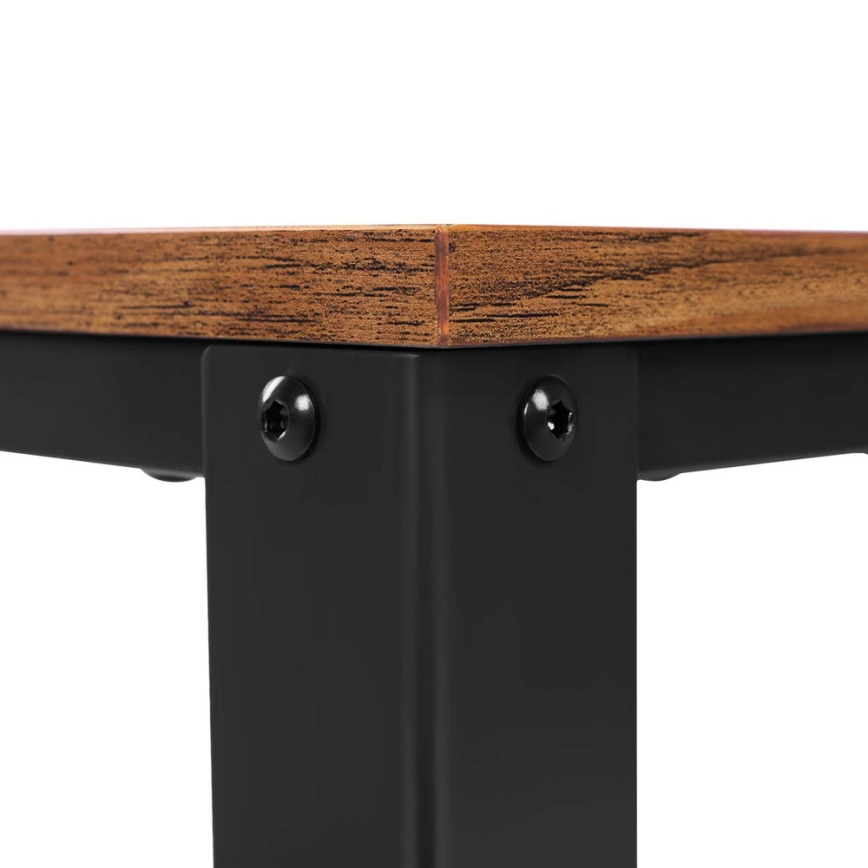 Mesa lateral ELDUR castanha/preta