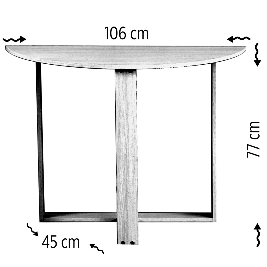Mesa MIDDLE 77x106 cm branco