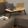 Mesa para cama GUSTO 24,5x60 cm bege/preta