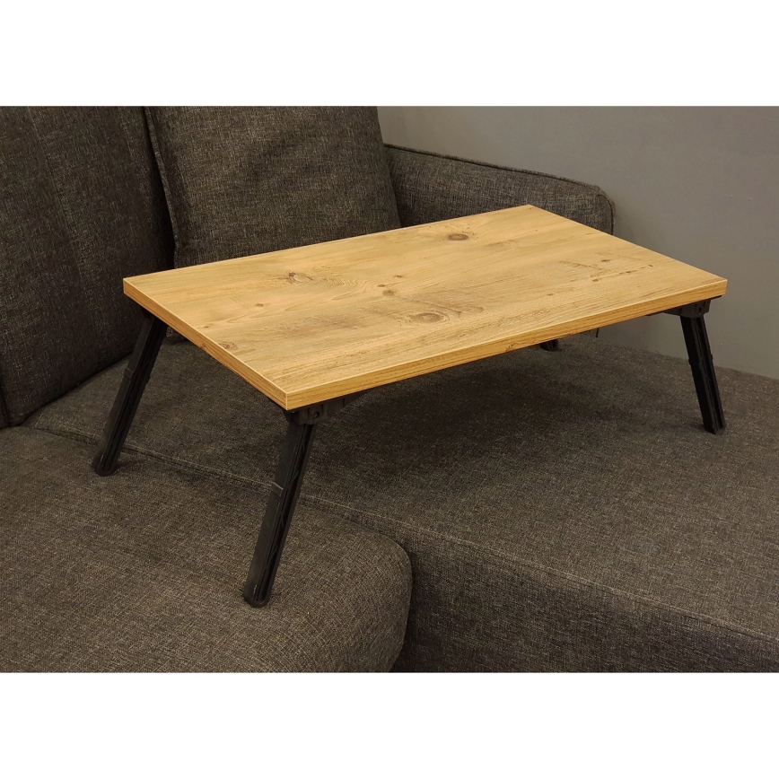 Mesa para cama GUSTO 24,5x60 cm bege/preta