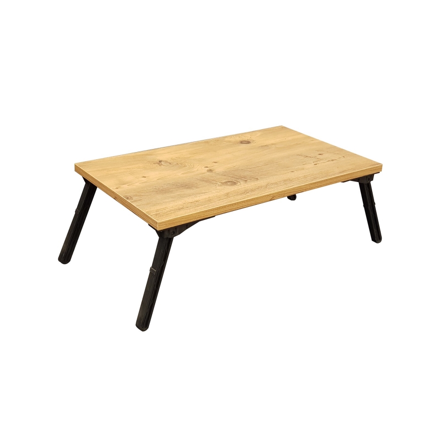 Mesa para cama GUSTO 24,5x60 cm bege/preta
