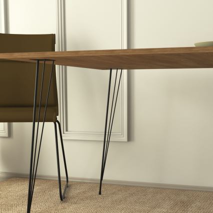 Mesa para refeição SANDALF 75x90 cm castanho/preto