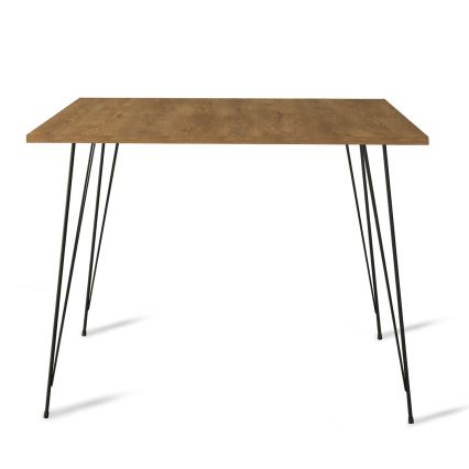 Mesa para refeição SANDALF 75x90 cm castanho/preto
