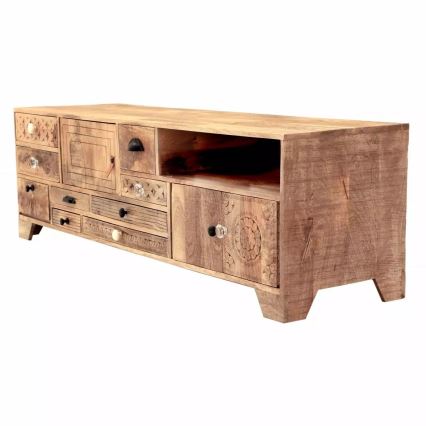 Mesa para TV MANU 160x50 cm madeira maciça/mangueira