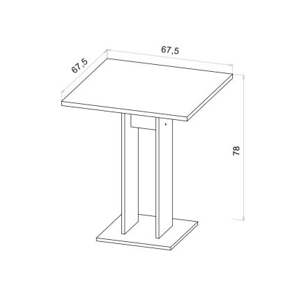 Mesa STRAPO em carvalho artisan