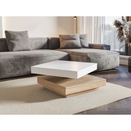 Mesa TIMO branca/carvalho sonoma