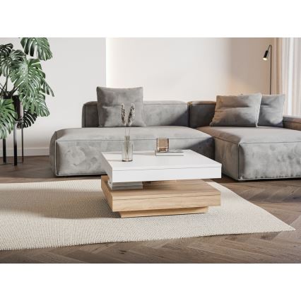 Mesa TIMO branca/carvalho sonoma