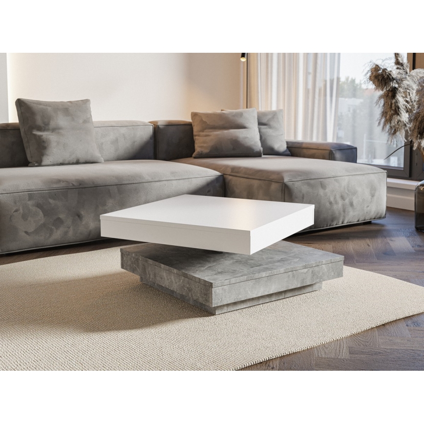 Mesa TIMO branca/cinzenta betão