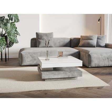 Mesa TIMO branca/cinzenta betão
