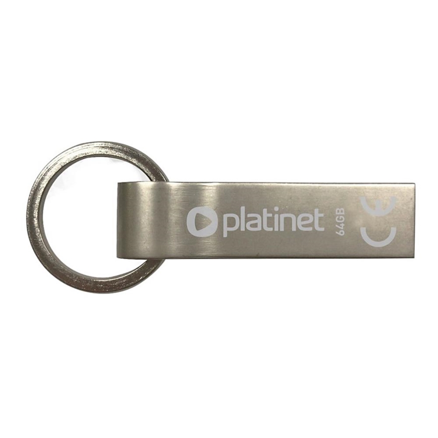 Metal à prova de água Flash Disk USB 64GB cromado mate