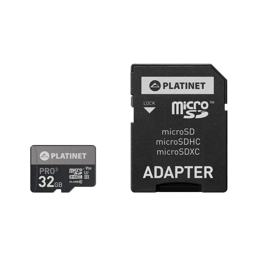 MicroSDHC 32GB U3 Pro 90MB/s + Adaptador SD