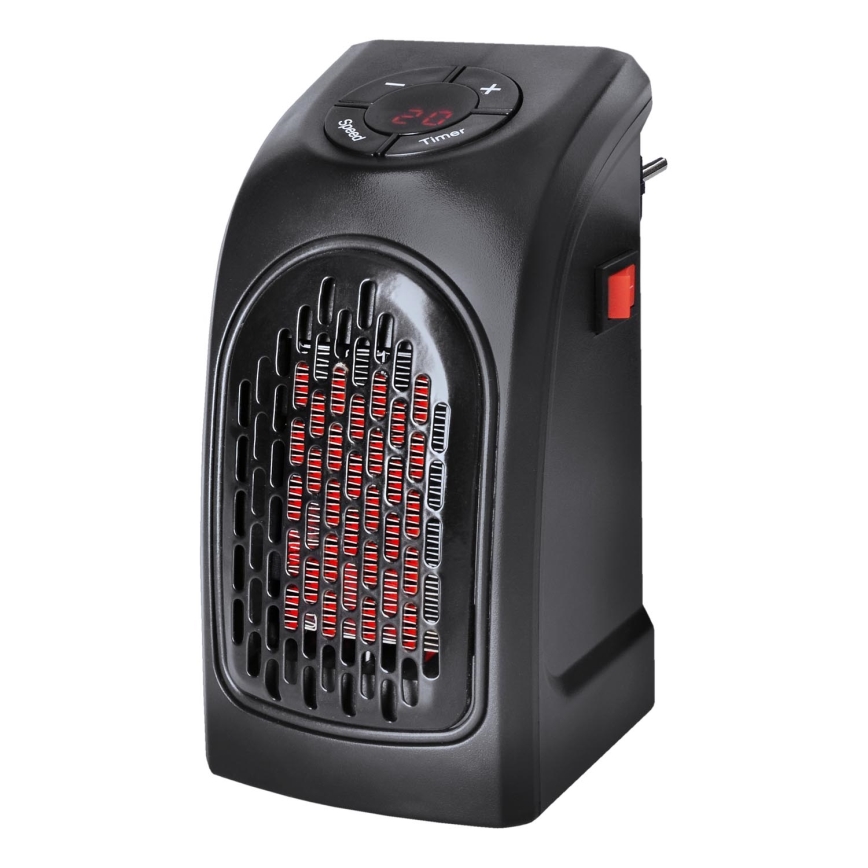 Mini ventoinha de tomada com elemento de aquecimento cerâmico 350W/230V