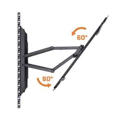 MK FLORIA MKF-17DP641 - Suporte de parede para TV com articulação 80" preto