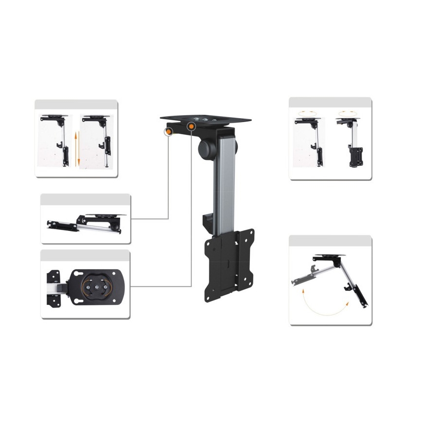 MK FLORIA MKF-17DS220 - Suporte de tecto para TV de 46 preto