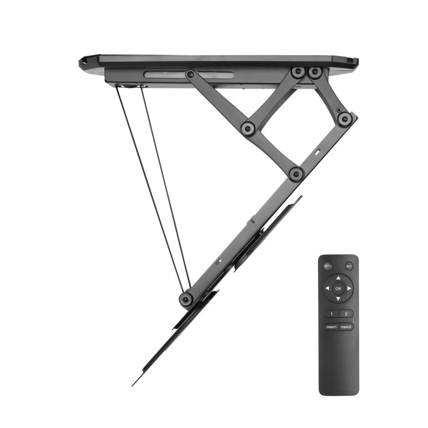 MK FLORIA MKF-20DM444 - Suporte de teto inteligente para TV 55" preto Wi-Fi TUYA + comando