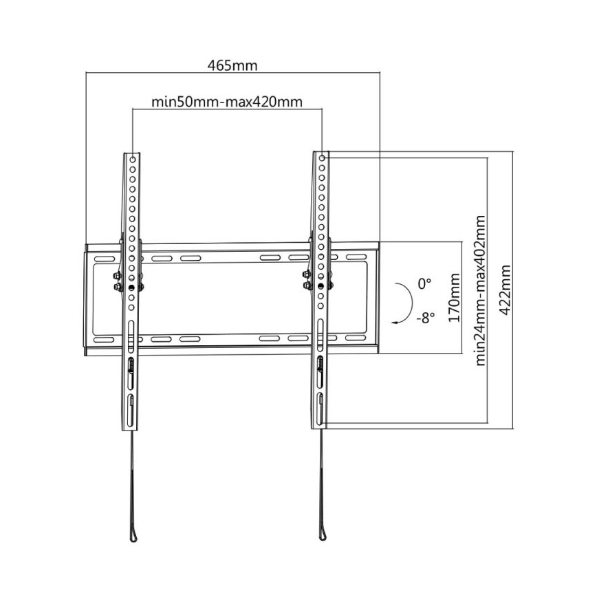 MK FLORIA MKF-20DN447 - Suporte de TV de parede dobrável 65" preto