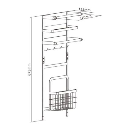 MK FLORIA MKF-21MG02W - Organizador magnético 67,5x31 cm branco