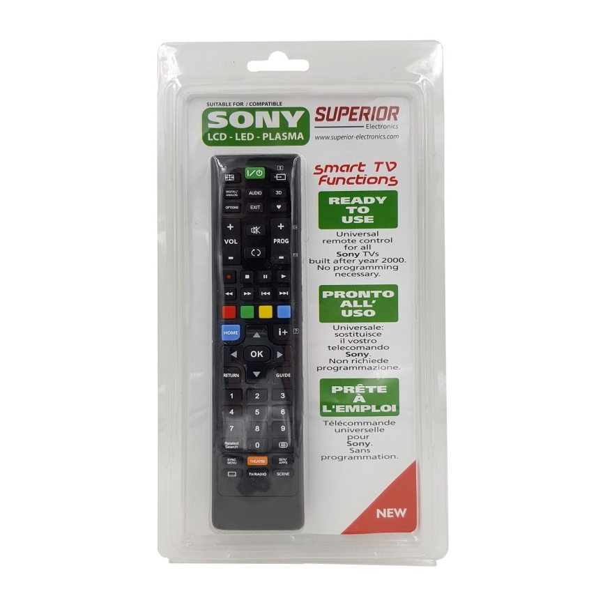 MK FLORIA Superior CR UNI TV SONY - Comando de substituição para televisores SONY 2xAAA