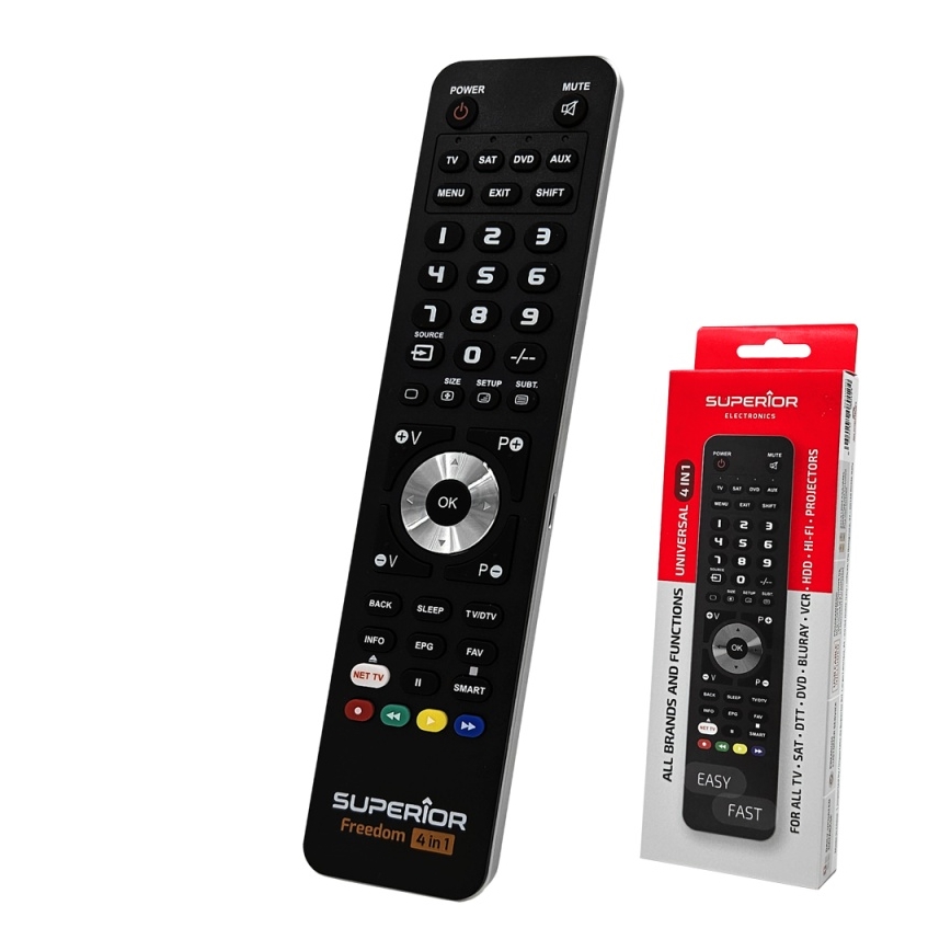 MK FLORIA Superior FREEDOM 4em1 USB - Comando 4em1 USB 2xAAA