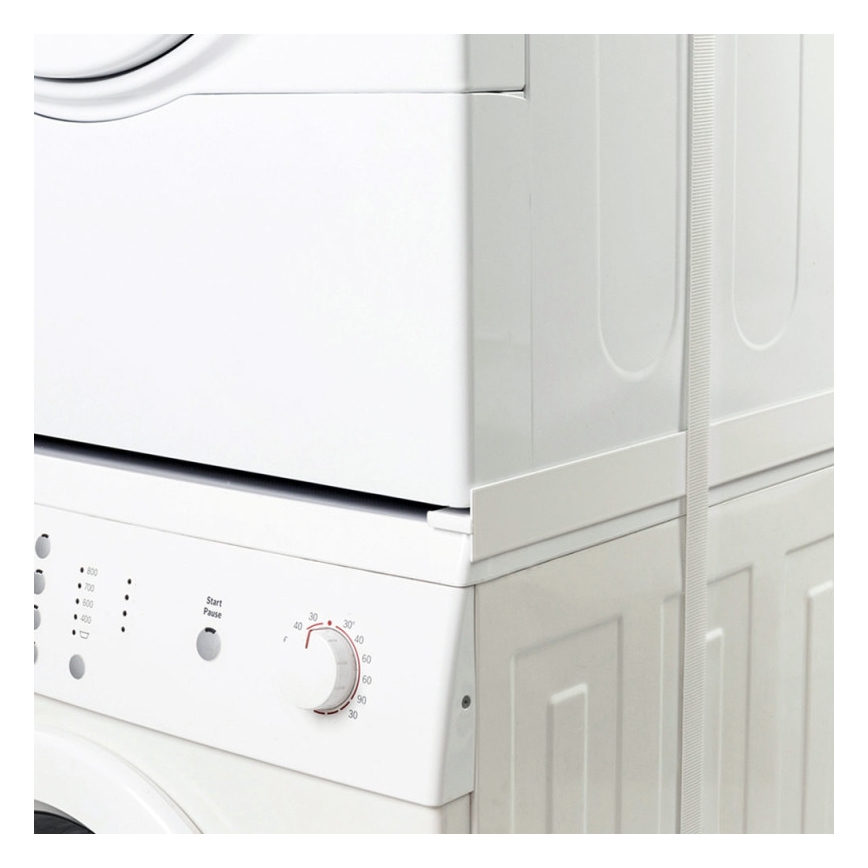 MK FLORIA Superior Tower Slim - Kit de empilhamento para máquina de lavar e secadora 66 cm branco