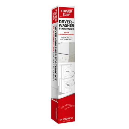 MK FLORIA Superior Tower Slim - Kit de empilhamento para máquina de lavar e secadora 66 cm branco