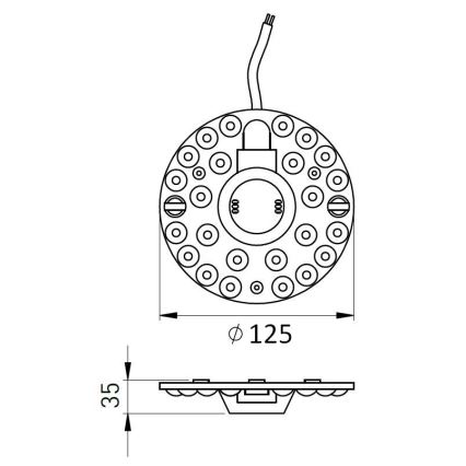 Módulo magnético LED/12W/230V, diâmetro 12,5 cm, 2700/3000/4000/5000/6500K