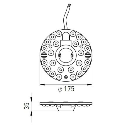 Módulo magnético LED/24W/230V diâmetro 17,5 cm 2700/3000/4000/5000/6500K