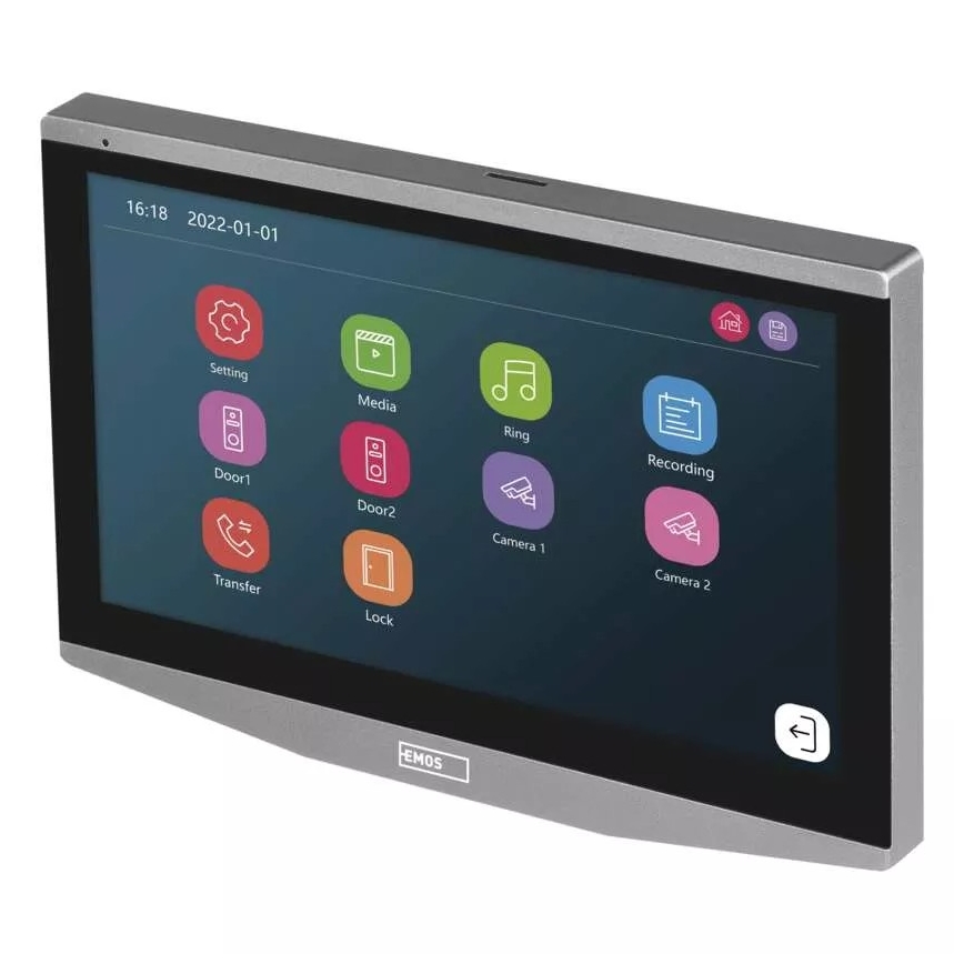 Monitor adicional para video porteiro GoSmart 12V Wi-Fi Tuya