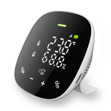 Monitor inteligente para a qualidade do ar com ecrã LED SmartLife Wi-Fi