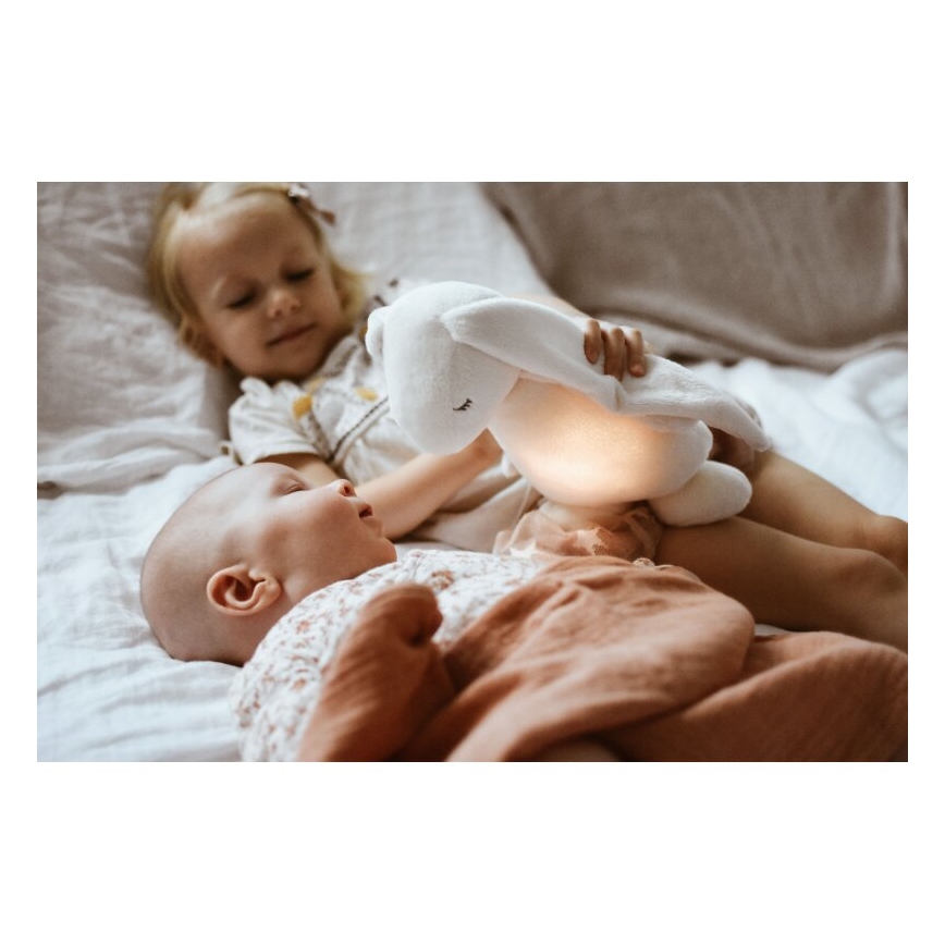 Moonie - Amigo aconchegante com melodia e iluminação 2.0 coelho organic rosa